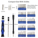 82 in 1 Precision Screwdriver Set Justech Magnetic Screwdriver Kit Professional Tiny Repair Tool Kit for Reparing Cell Phone iPhone iPad Laptop Smartphones MacBook -Blue