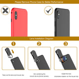 Phone Camera Lens,Upgraded 3 in 1 Phone Lens kit-198° Fisheye Lens + 20X Macro Lens + 120° Wide Angle Lens,Clip on Cell Phone Lens Kits Compatible with iPhone,iPad,Most Android Phones and Smartphones