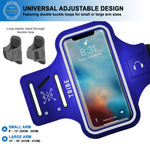 TRIBE Water Resistant Cell Phone Armband Case for iPhone X, Xs, 8, 7, 6, 6S Samsung Galaxy S9, S8, S7, S6, A8 with Adjustable Elastic Band & Key Holder for Running, Walking, Hiking