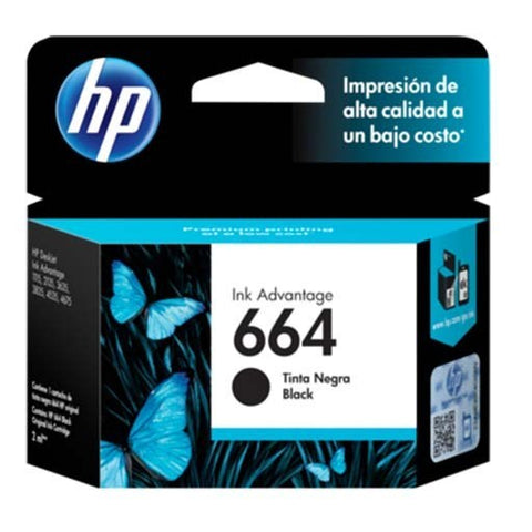 HP 664 Black Ink Cartridge, Codigo: F6V29AL