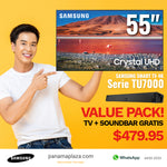 VALUE PACK! TV SAMSUNG 4K UHD 55" TU7000 CRYSTAL 2020 MAS SOUNDBAR XTECH XTS-800